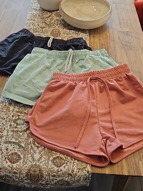3 Shorts Bundle: 2x American Eagle XS Lounge Shorts + 1 Pink Drawstring Shorts